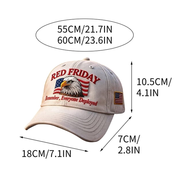 Red Friday Art Printed Baseball Cap With Adjustable Snapback Closure For Men And Women