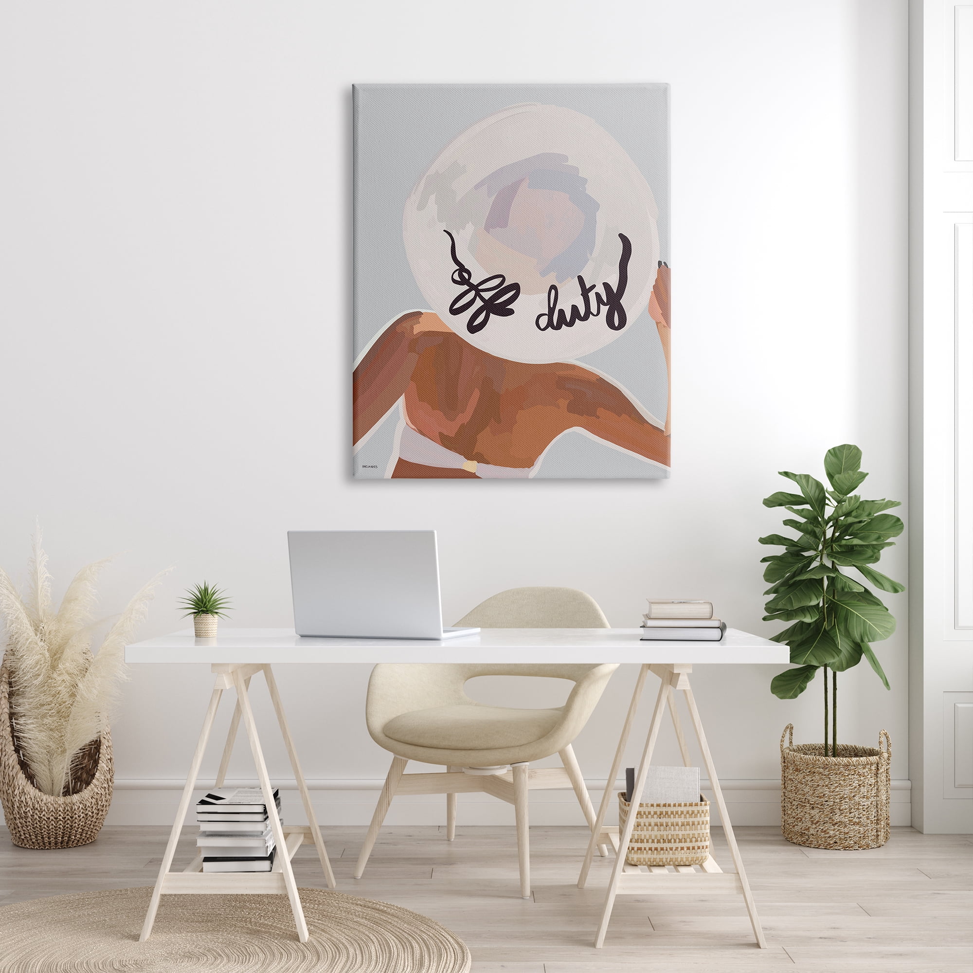 Stupell Industries Off Duty Relaxing Summer Vacation Beach Woman Graphic Art Gallery Wrapped Canvas Print Wall Art, Design by Amelia Noyes