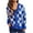 Blue, variant on Cardigans for Women Checkered Knitted Sweater Casual Solid Long SLeeve Jacket Coats