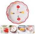thumbnail image 2 of Ceramic Salad Bowl Dessert Bowl Adorable Pattern Wave Bowl Breakfast Bowl, 2 of 9