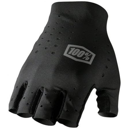 100% Sling Gloves - Black Short Finger Women's Medium