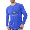 thumbnail image 2 of Blusas y camisas de manga larga con cuello redondo para hombre, deportivas, fitness, hogar, pijamas navideños estampados, camiseta de manga larga con cuello redondo, blusa de poliéster para hombre, 2 of 4