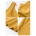 thumbnail image 5 of Women's Plus Size Camisole, Built-In Padded Bra Sleeveless Tank Top Corset Style Layering Body Shapewear Yellow M, 5 of 7