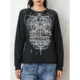 thumbnail image 3 of Cenuakty Women Long Sleeve T-Shirts Fashion Print Crew Neck Shirts Spring Fall Loose Fit Tops Streetwear, 3 of 9