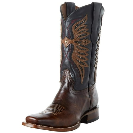 

Corral Boots Boys J8009 Kids with Overlay Top Square Toe Cowboy Boot 2 Brown