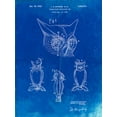thumbnail image 2 of Borders, Cole 19x24 White Modern Wood Framed Museum Art Print Titled - PP647-Faded Blueprint Owl Bird of Prey Patent Poster, 2 of 4