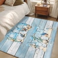 thumbnail image 5 of HOME Washable Area Rugs 3'x5', Beach Coastal Starfish Shell Low Pile Throw Living Room Rug Non-Slip Sturdy Edge Binding Carpet for Indoor Entryway Bedside Kitchen, 5 of 9