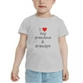 thumbnail image 2 of I Love My Grandma and Grandpa Cute Toddler Tshirts for Boys Girls (Gray, Youth M), 2 of 5