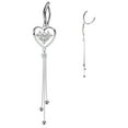 thumbnail image 2 of Belly Button Ring Hinged Belly Button Ring With Square CZ Heart, 2 of 2