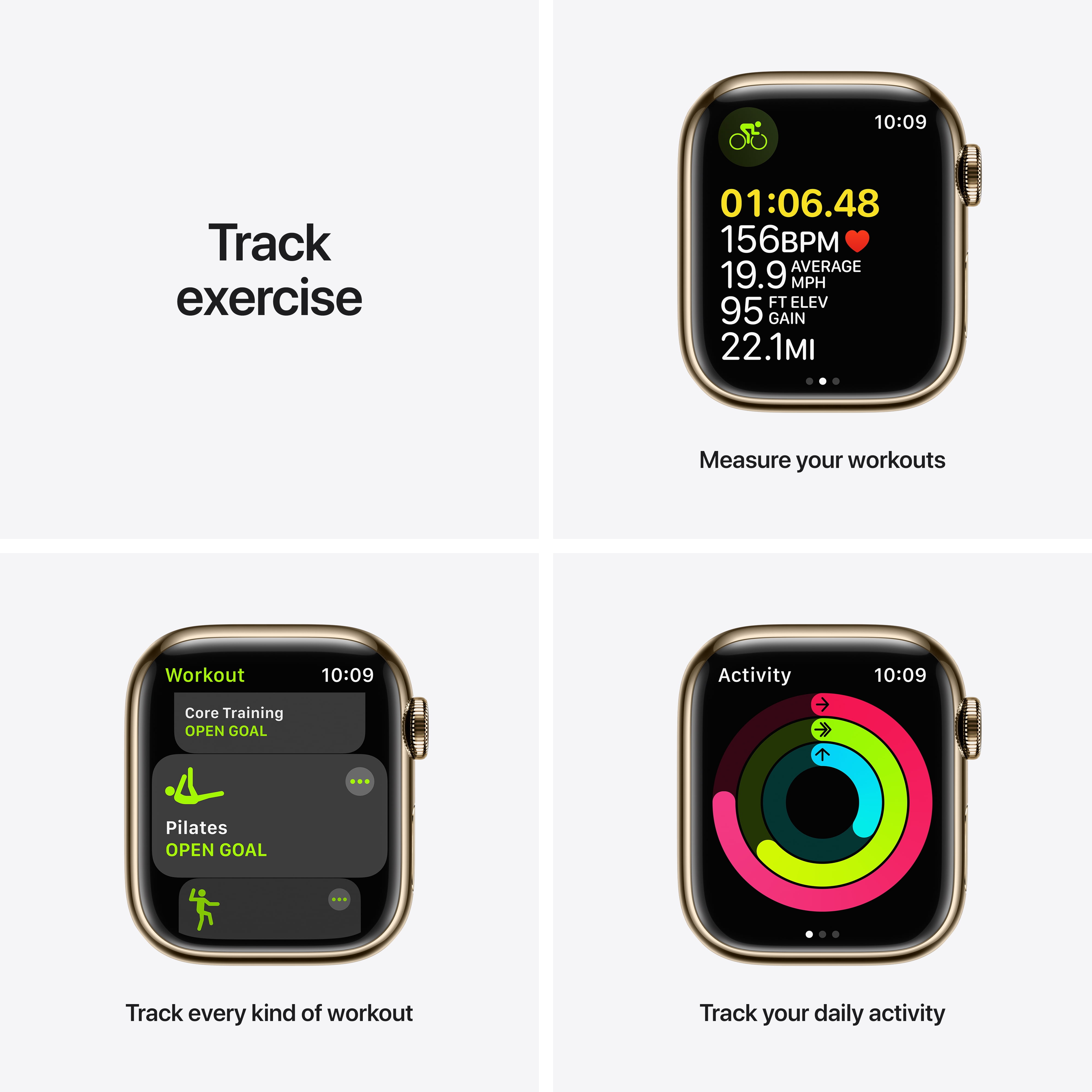 Apple Watch Series 7 GPS + Cellular, 41mm Gold Stainless Steel Case with Gold Milanese Loop