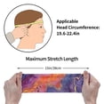 thumbnail image 3 of Sports Headbands Sweat Absorbing Breathable Hair Head Bands for Running Fitness Gym, Trippy Abstract Purple Tie Dye, 3 of 7