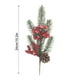 thumbnail image 3 of Esquejes de agujas blancas navideñas | Ramas de plástico esmerilado de 25 cm para decoración navideña | Tallos flexibles para árboles de Navidad, coronas y centros de mesa DIY, 3 of 5