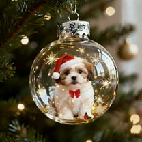 hengsof Christmas Dog Snow Ornaments Festive Canine-Shaped Decor for Tree Branches Home Shelves Pet Lover Holiday Gifts Ideal for Christmas