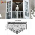 thumbnail image 3 of Spencer 2Pack Black Lace Cobweb Bats Halloween Props Fireplace Mantels Covers Spiderweb Tablecloth Indoor Decorations Window Door Curtains, 3 of 8