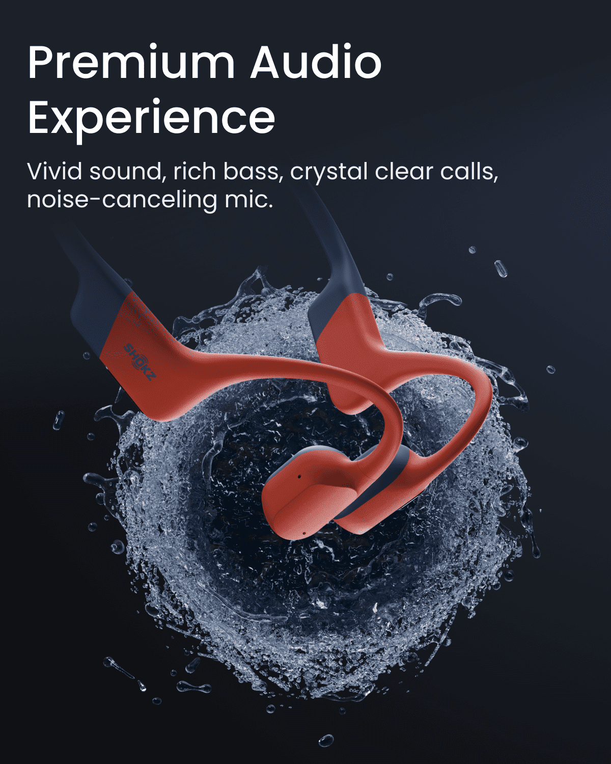 SHOKZ OpenSwim Pro - Open-Ear Bluetooth Headphones & 32GB MP3 Player, IP68 Waterproof, Bone Conduction Headphones, Running and Swimming, White