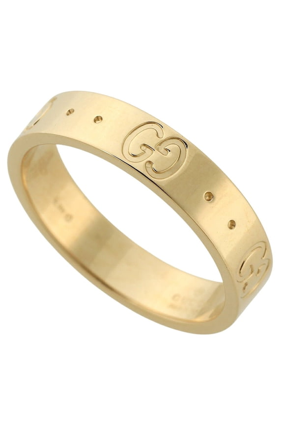 Pre-Owned Gucci Interlocking G Icon Ring, 18K Yellow Gold, approximately 3.8g, Size #10...