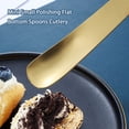 thumbnail image 4 of Billuyoard Cuchara para postre de pastel, cuchara plana para agitar el té, cuchara para helado, cubiertos integrados de Metal, borde liso, mango Cocina y Comedor Oro, 4 of 6