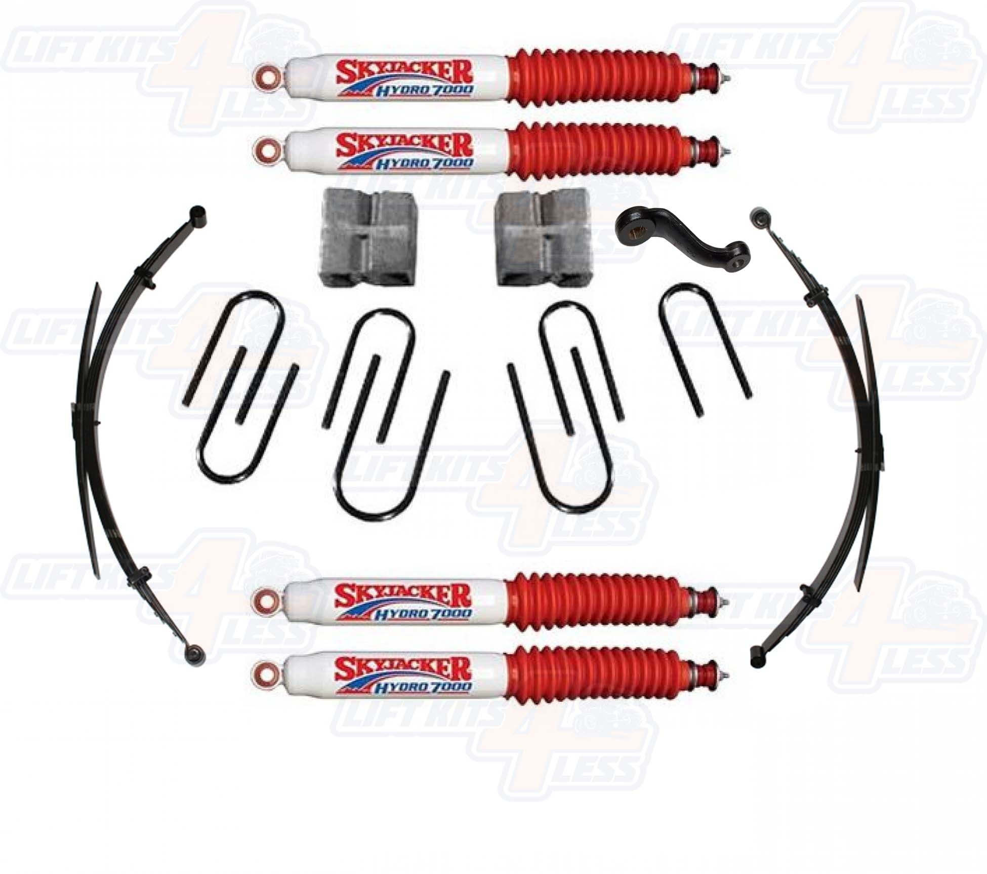 Skyjacker D400BKH 4" Lift Kit w/Hydro Shocks for 197589 Dodge W100/77