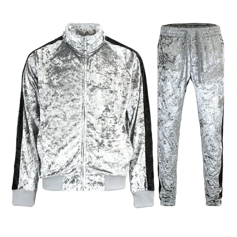 Crushed velvet tracksuit sale
