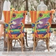 thumbnail image 5 of Decorative Chair Back Cover One Size x6 Chair Cover Dining Chair Slipcovers Chair Back Decoration Festival Chair Decoration Lovely Green Frog, 5 of 6