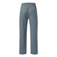 thumbnail image 5 of RYDCOT Men's Linen Casual Pants Loose Straight Elastic Waist Drawstring Trousers Lightweight Beach Vacation Pants with Pocket Sky Blue, 5 of 5