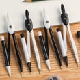thumbnail image 3 of 2-in-1 Metal Compass Set with Automatic Pencil Geometry Drawing Tool for Students Office Precise Portable Storage Box for Math Art & Engineering, 3 of 8