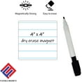 thumbnail image 2 of Dry Erase Notes - Magnetic Dry Post-it Notes - Notepad/Writing Pad Design - 4" x 4" (5 Pack), 2 of 3