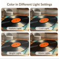 thumbnail image 7 of ODIKA 9'x12' Washable Area Rug Record Vinyl Vintage Retro Spinning Disc Equalizer Shaped Music for Dining Room, Basement, Large Office, Non-Slip Chair-Friendly, 7 of 7