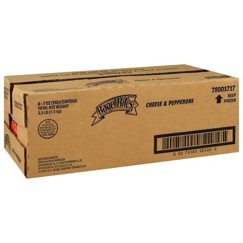 Heinz Pepperoni and Cheese Mini Bagel Bite - Appetizer, 7 Ounce -- 8 per case
