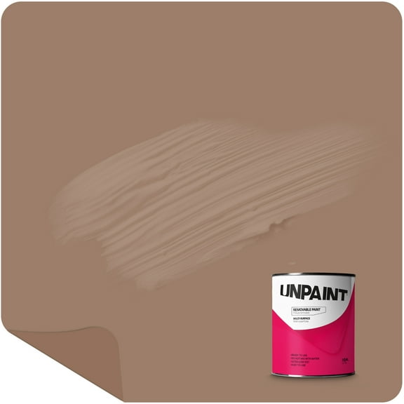 Unpaint Removable Paint Interior Matte Brown Bark Almond Biodegradable 1 Quart