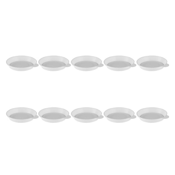 10 Uds. Maceta de plástico, bandeja de goteo, platillo para maceta, macetero carnoso, jardín, balcón, 8,2 cm de diámetro (blanco)