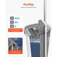 thumbnail image 3 of KFFKFF Mop and Bucket Combo, Suitable for Wet & Dry Cleaning, Mop and Bucket Kit with 3 Reusable Microfiber Pads, Flat Mop with Durable Stainless Steel Handle, Ideal for Hardwood, Tile,Vinyl Cleaning, 3 of 9