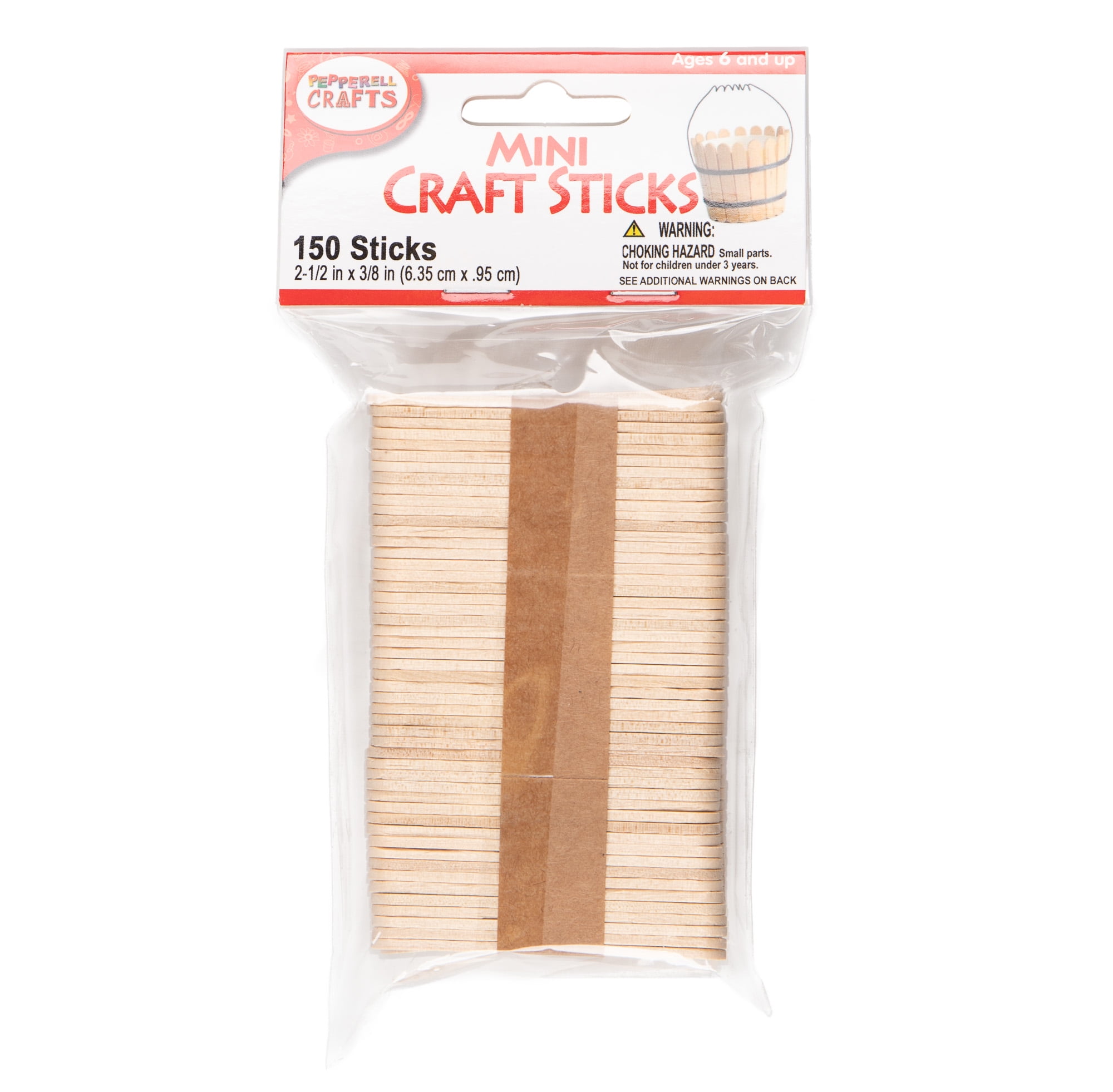 Craft County Natural Wood Mini Craft 2.5” Sticks – 150 Pack