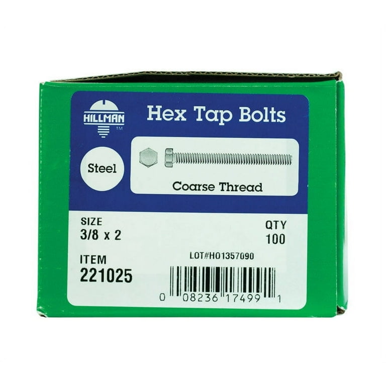 Hillman 5/8 in. D X 5-1/2 in. L Zinc Plated Steel Hex Bolt 25 pk Hillman 5/8 in. D X 5-1/2 in. L Zinc Plated Steel Hex Bolt 25 pk