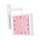 thumbnail image 3 of Reloj de pared de doble cara, colgante, de fácil lectura, silencioso, con de madera, reloj de esquina para dormitorio, oficina, hogar y cocina. Rojo Verde, 3 of 9