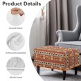 thumbnail image 6 of Xixirimido Aztec Tribe Horse Pattern Ottoman Cover Rectangle Stretch Footrest Stool Cover for Storage Ottoman, Foot Stool Slipcover Protector with Nonslip Elastic Bottom,Small, 6 of 7