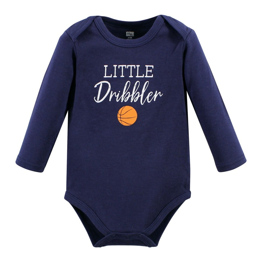 Hudson Baby Cotton Long-Sleeve Bodysuits, 3- Pack, Newborn- 24 Months