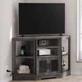 thumbnail image 6 of Dextrus Farmhouse Corner TV Stand for TVs up to 55 inch with Power Outlet, Wood Entertainment Center, TV Media Console with Storag, Gray, 6 of 7