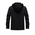 thumbnail image 3 of XFYSSS Men's Casual And Fashionable Solid Color Long Sleeved Hooded Zipper Pocket Jacket Long Sleeved Hooded Casual Outwear & Jackets, 3 of 6