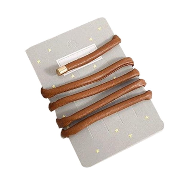 SGACAI Lazos de cuero para el cabello para mujer, coletero, diademas de cuero para el cabello J2O4 X7R2