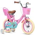 thumbnail image 4 of Glerc Maggie 14 Inch Kids Girls Bike for 3-5 Years Old Child, Pink, 4 of 14
