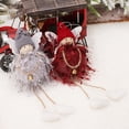thumbnail image 6 of HEVIRGO Angel Doll Ornament Festive Ornamental Navidad Xmas Tree Plush Knitting Angel Doll Pendant with Small Bell with Wing for Home - Red, 6 of 10