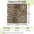 thumbnail image 2 of Brown and Black Leopard Print Square Fitted Tablecloth with Elastic Edge,Square Table Cover,Washable Elastic Table Cover for Home Kitchen Party Decor 36"x36", 2 of 6