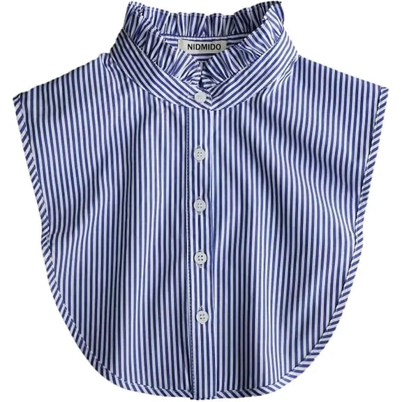 MUCHENGGIFT Women Ruffle Mock Neck Detachable Half Blouse Shirts Fake Collar Dickey Collar Faux False Collar for Girls