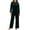 Green, variant on Women's Velvet 2 Piece Set Crew Neck Long Sleeve Top Wide Leg Pants Set XXXXXL