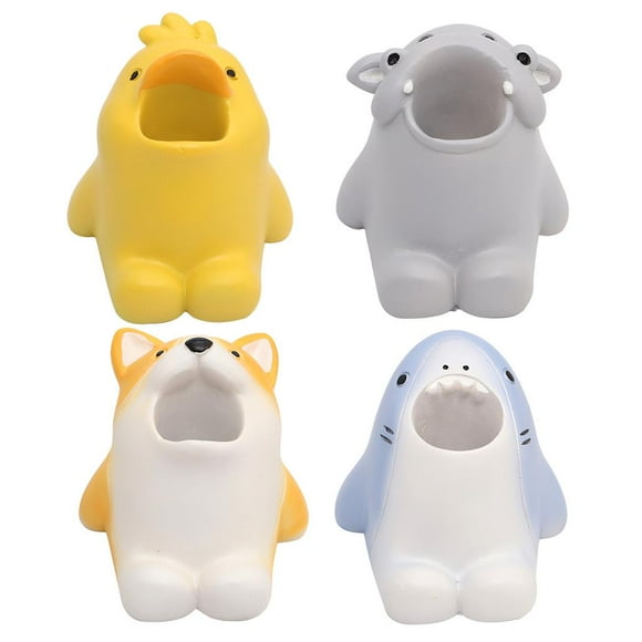 Bewildely Soporte creativo para cepillos de de animales de dibujos animados de 4 colores, decoración creativa para el hogar, estante para cepillos Almacenamiento y organización del hogar Bewildely HA022179-00