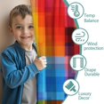 thumbnail image 3 of Blackout Kids Curtains,Checkered Childrens Insulated Curtains Set Of 2,Bedroom Essentials,Toddler Room Decor 42"x63"(106x160cm), 3 of 4