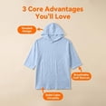 thumbnail image 3 of Guluxicc Men's Linen Hoodie Shirts Short Sleeve Athletic Shirts for Everyday Gym Workout Summer Casual Outfits, 3 of 8