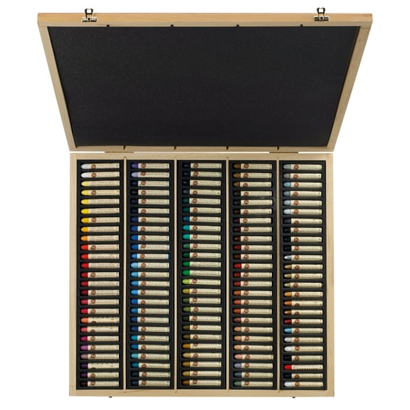 Sennelier Oil Pastel Set, 120-Color Picasso Wood Box Set