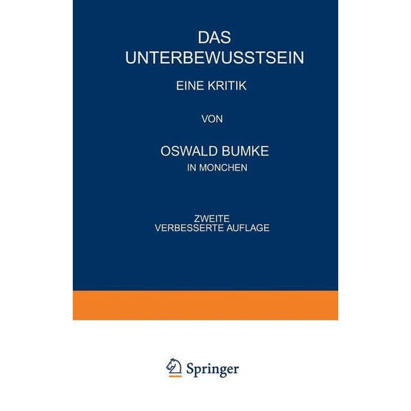 Das Unterbewusstsein: Eine Kritik, (Paperback)